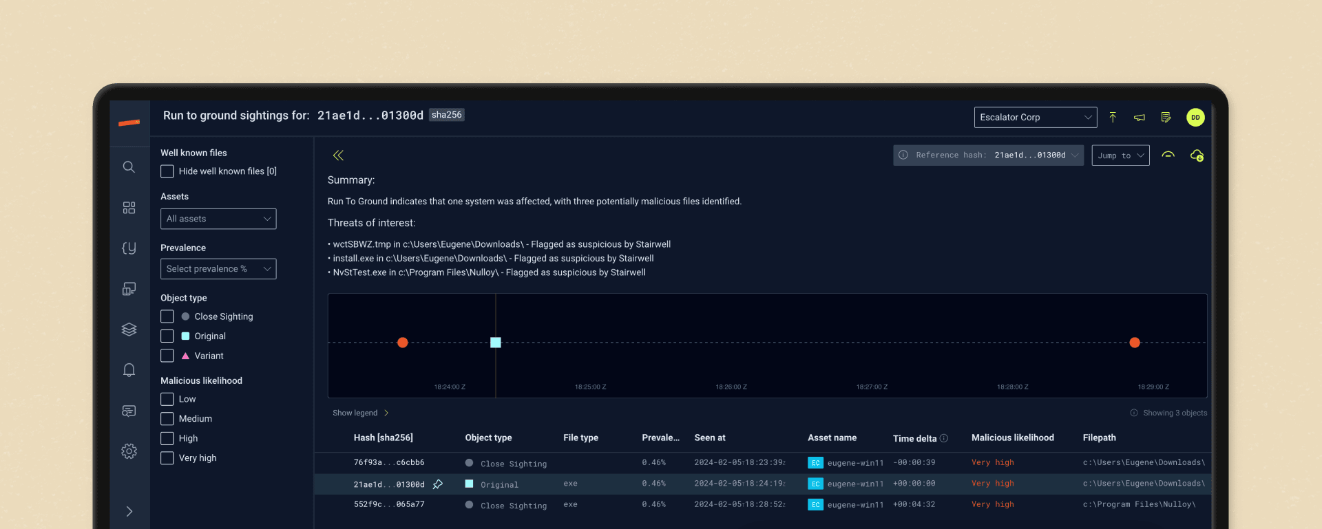 Stairwell product screen 1