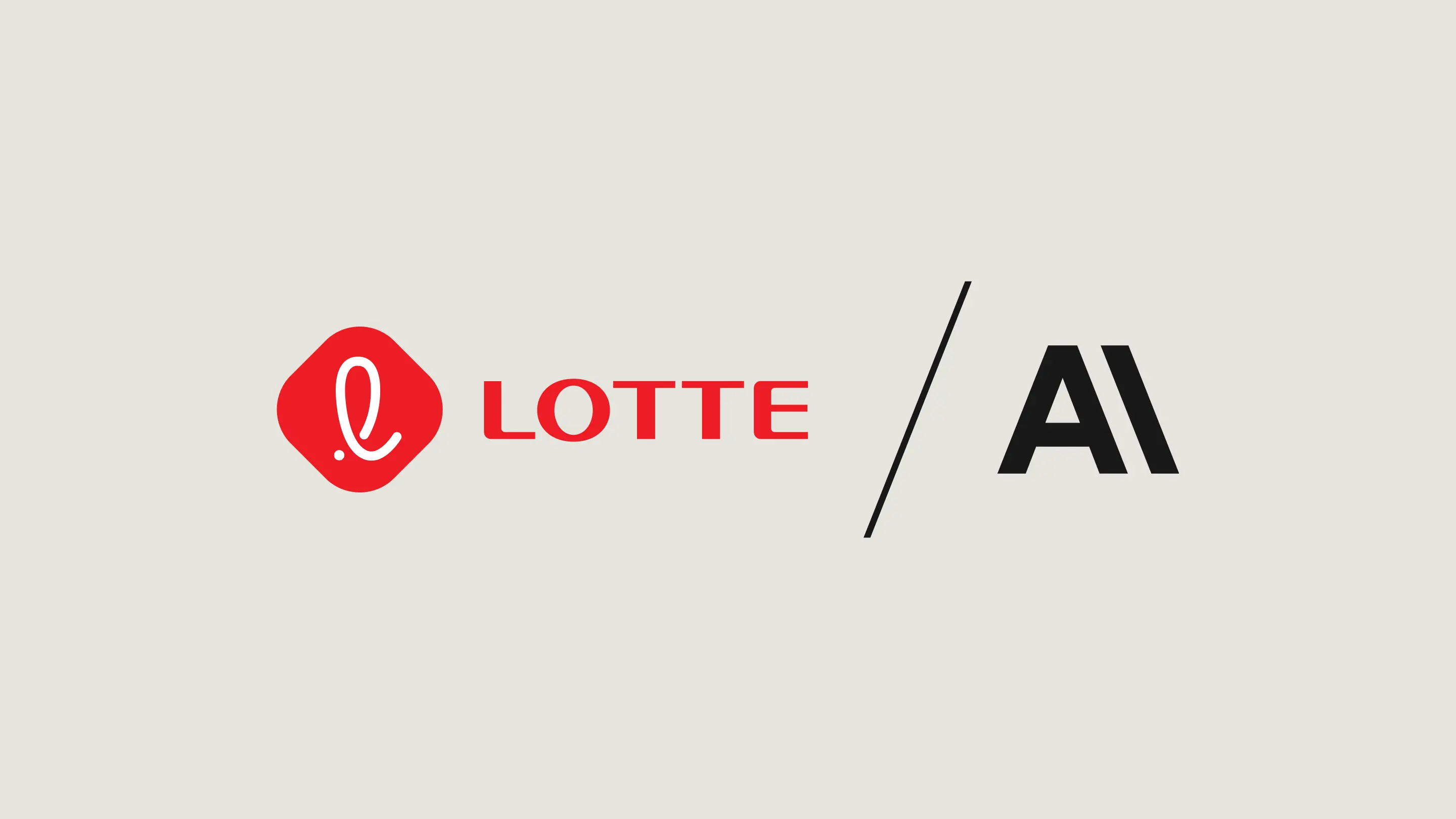 Lotte + Anthropic logo lockup