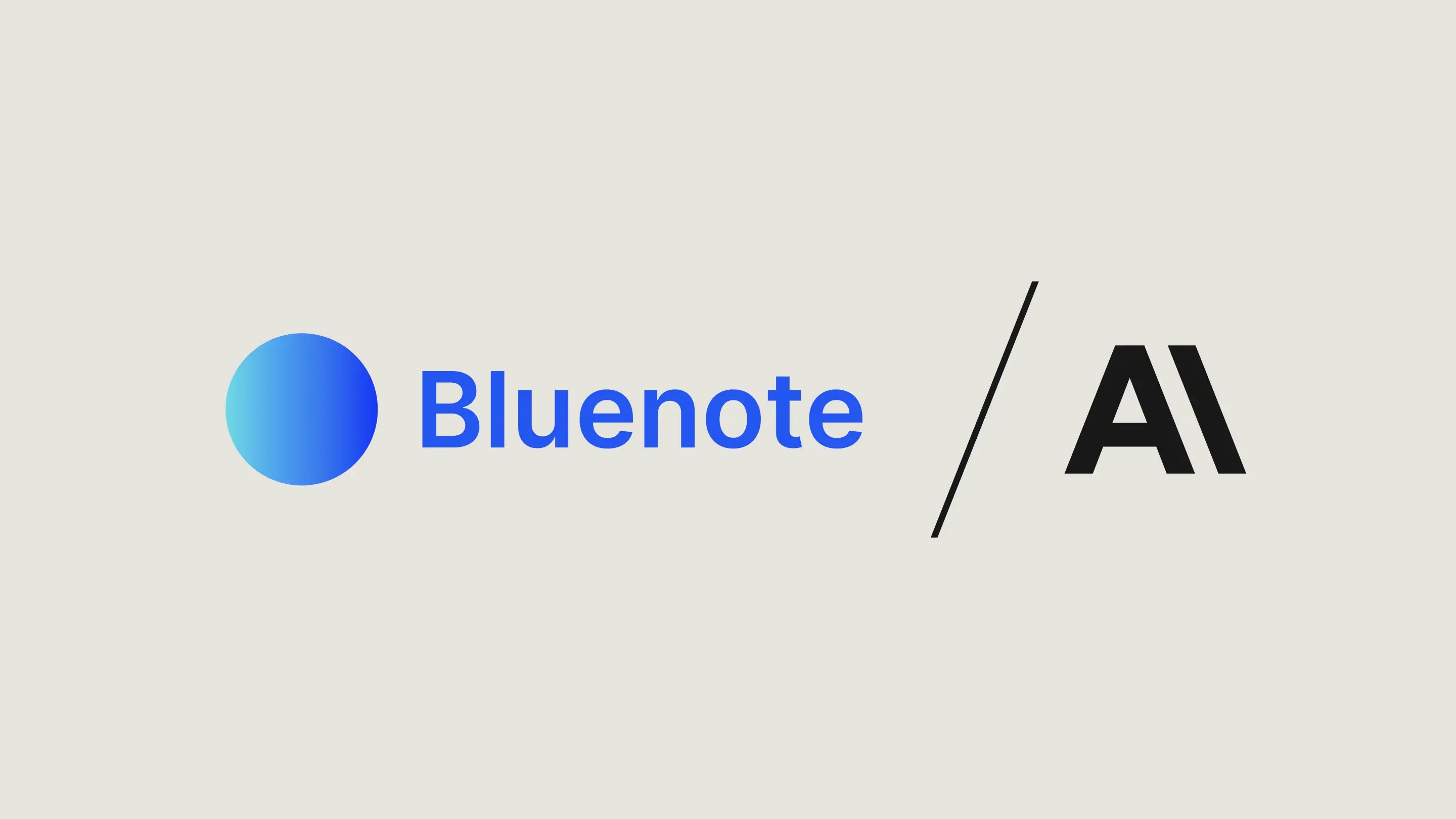 Bluenote + Anthropic logo lockup