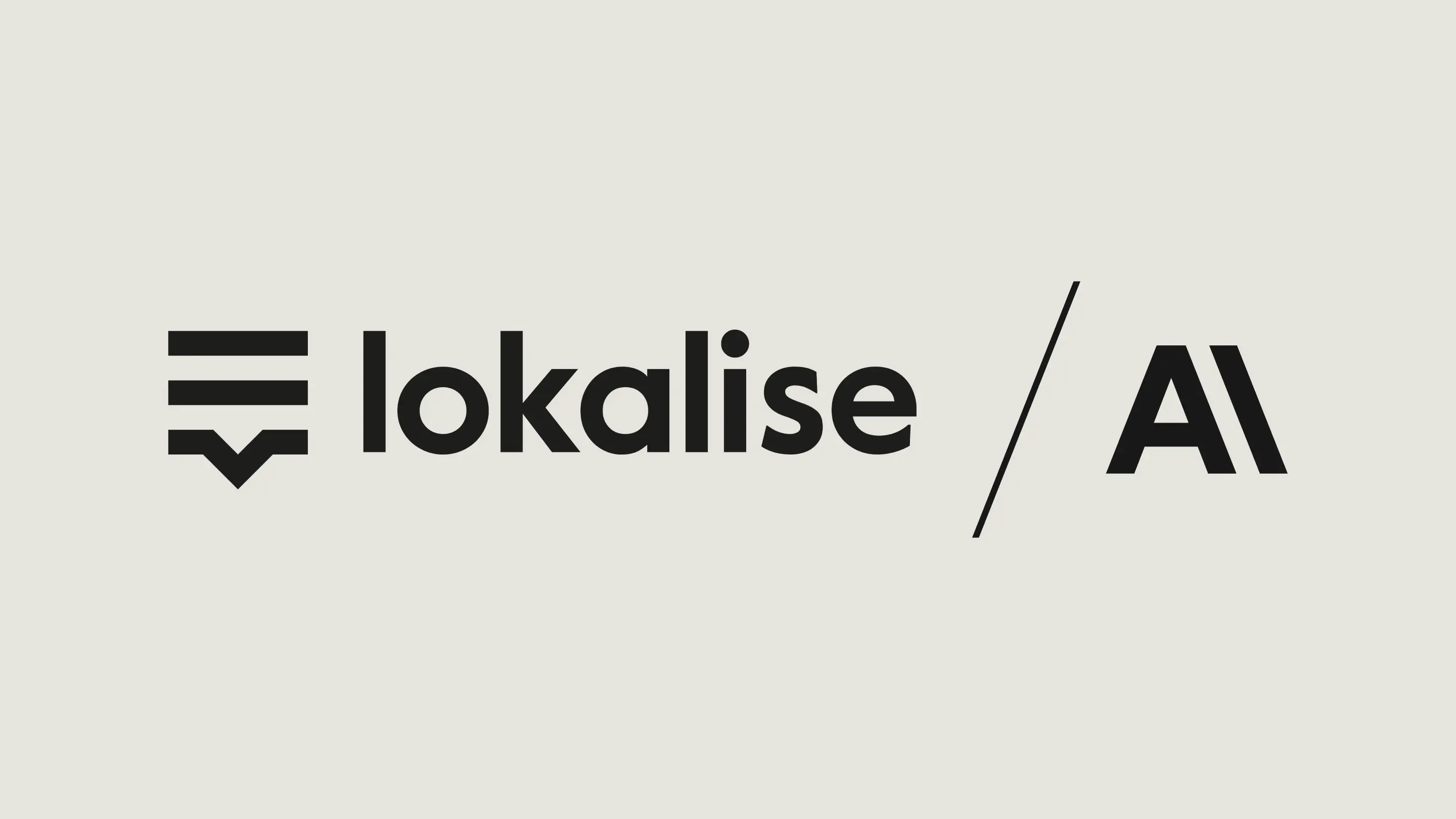 Lokalise + Anthropic logo lockup