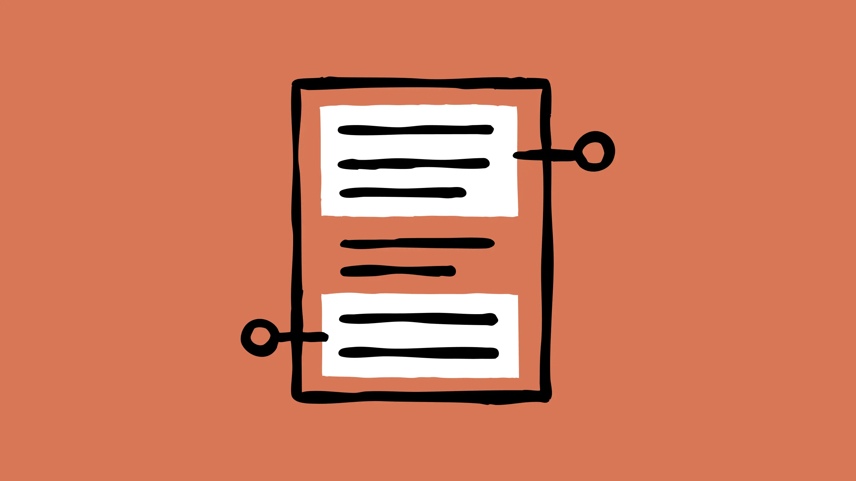 An illustration of lines of text with highlighted citations. 