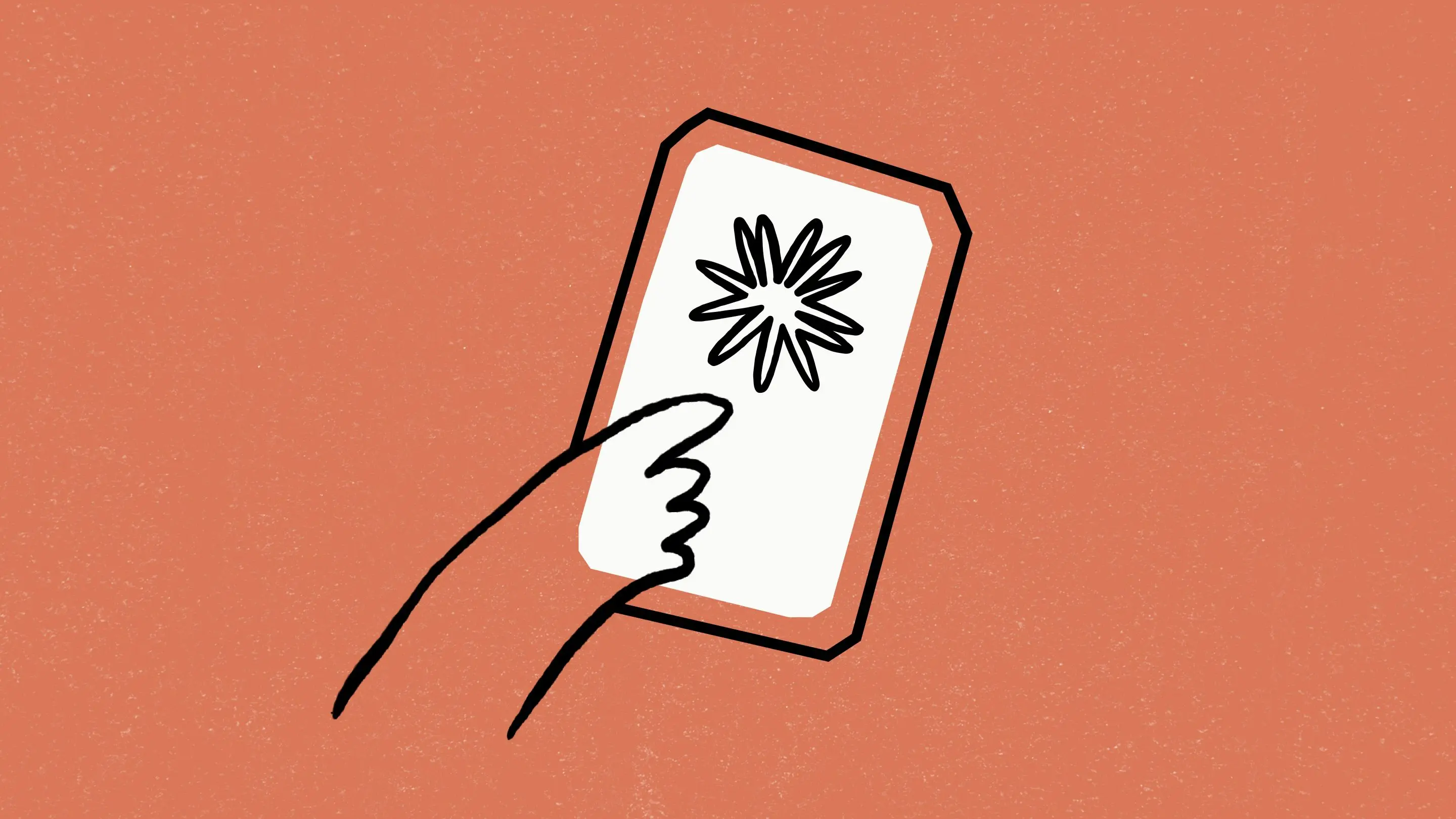 An illustration of a person using a phone app